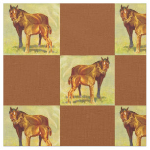 Tecido impressão pequeno do cavalo do cavalo grande