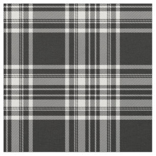 Tecido Impressão preto e branco real do Tartan de Stewar