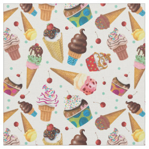Tecido Impressão Sorvete colorido
