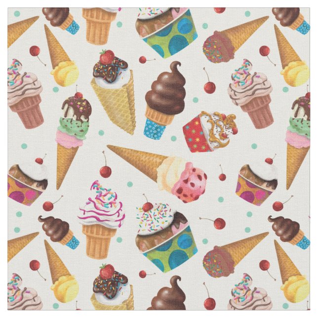 Tecido Impressão Sorvete colorido (Detalhe)
