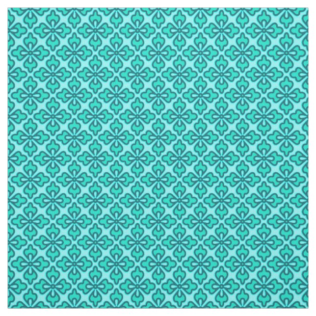 Tecido impressão, turquesa, marinho e aqua (Modelo)