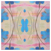 Impressão verde azul e rosa