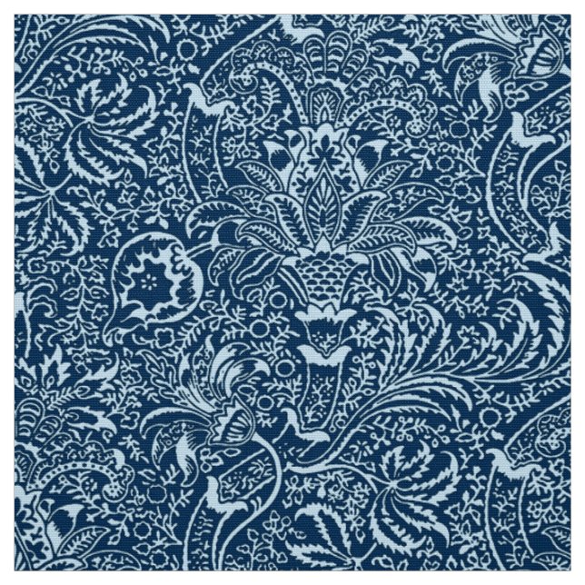 Tecido Indiano, índigo e azul-céu de William Morris (Modelo)