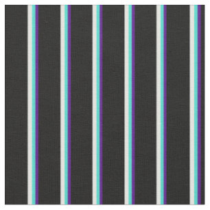 Tecido Indigo, Turquesa, Creme de Casa e Padrão Preto
