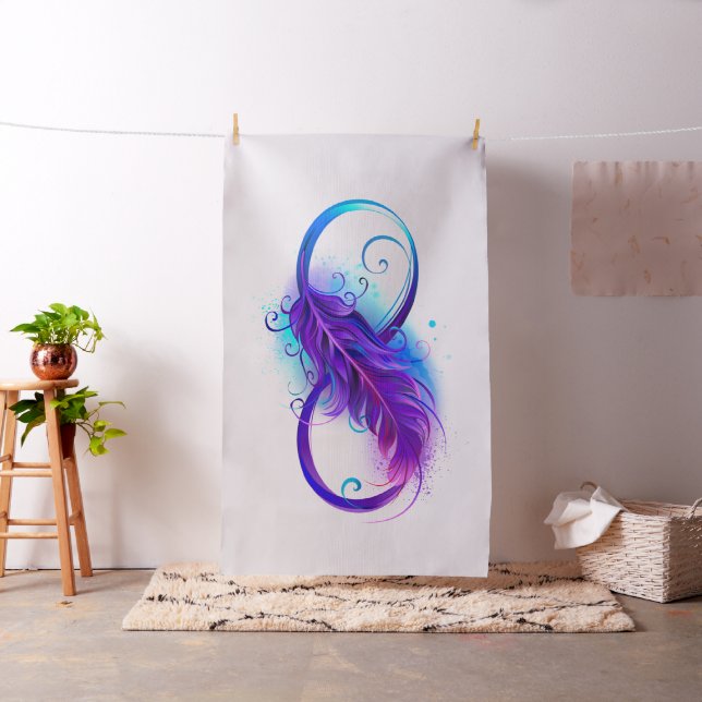 Tecido Infinidade com pena roxa (In Situ)