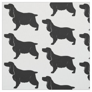 Tecido Inglês cocker spaniel na silhueta