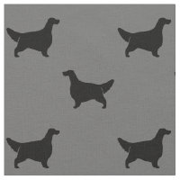 Inglês Setter Silhouettes Cinza de Padrão e Preto