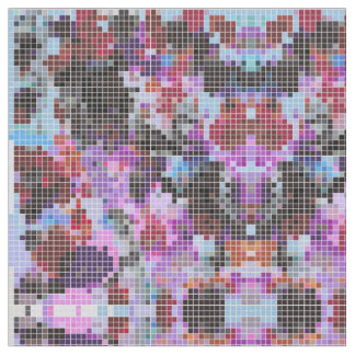 Tecido Inkblot of the Purpinklue Squared
