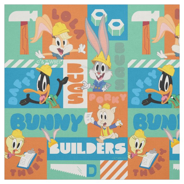 Tecido INSETOS BUNNY BUILDERS™| Padrão de Grade de Caract (Modelo)