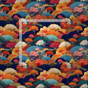 Tecido inspirado no quimono japonês