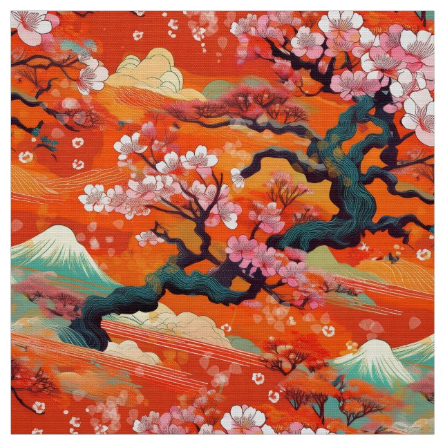 Tecido inspirado no quimono japonês (Modelo)