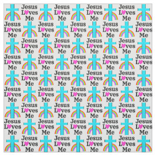 TECIDO INSPIRANDO AZUL CRISTIANO JESUS ME AMA