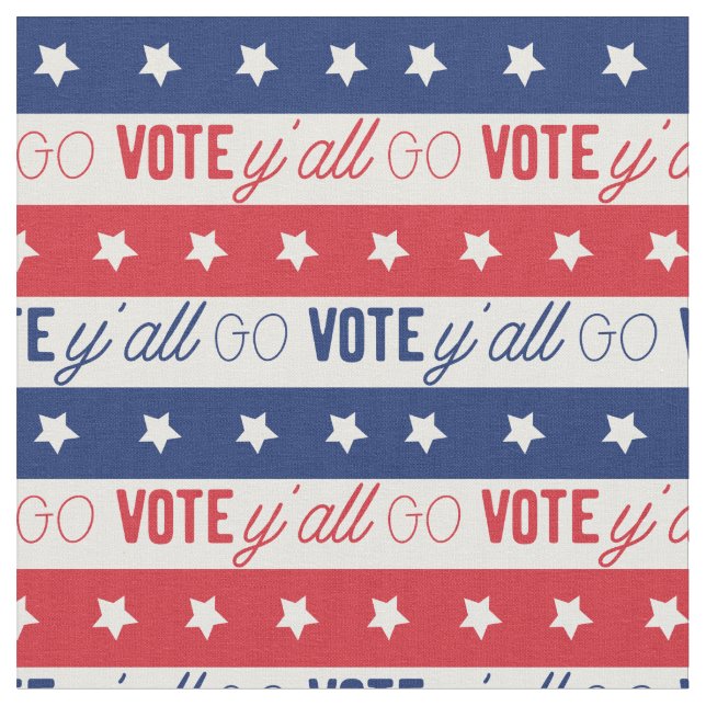 Tecido Ir Votar padrão de eleitores (Detalhe)