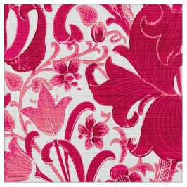 Tecido Íris de William Morris e lírio, rosa do fúcsia