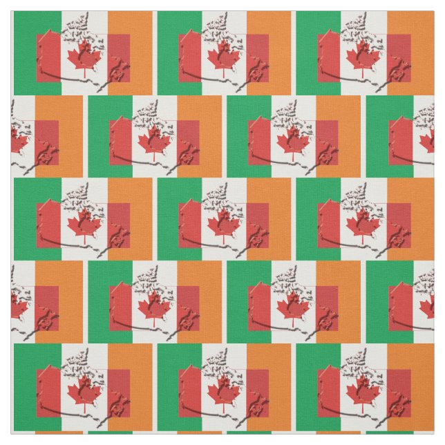 Tecido IRISH CANADIAN FLAGS É Patrimônio Orgulhoso (Modelo)