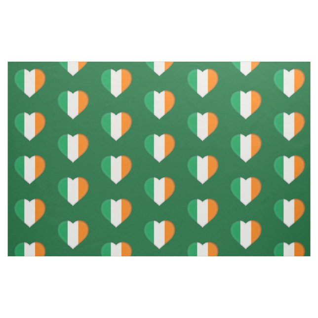 Tecido Irish Flag Cute Irish Hearts Pattern Rua. Patrick (Fat Quarter)
