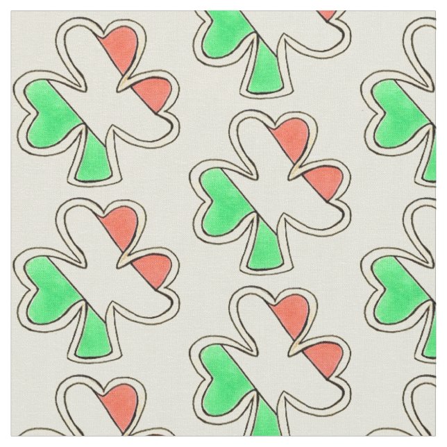 Tecido Irish Flag Saint Patrick's Day Shamrock Cookie (Detalhe)