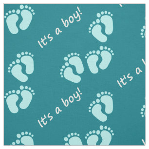 Tecido It's a boy! Motivos de menino pés de bebé bebé