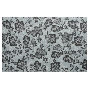 Tecido Iwalani Vintage Havaiana - Cinza de carvão vegetal