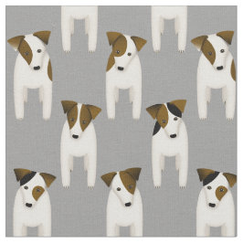 Tecido Jack Russell Terriers bons cachorros esperando