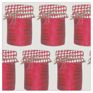 Tecido Jam Strawberry Jar of Jelly Berry Fruta Preserve