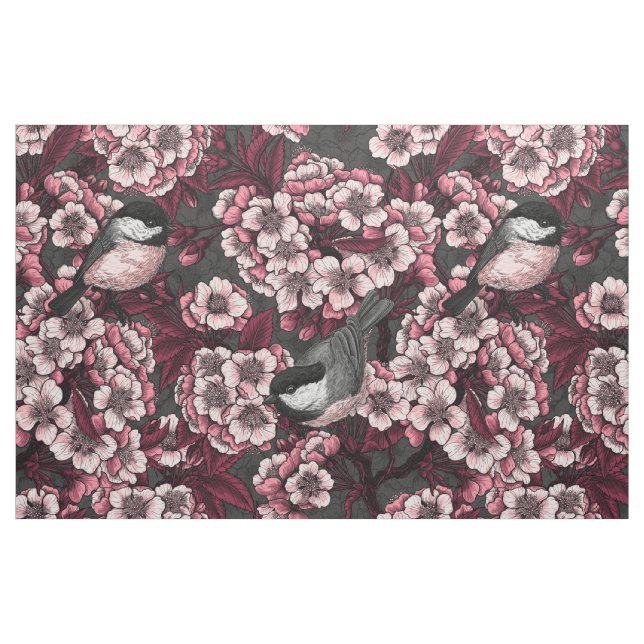 Tecido Jardim de cerejeira noturna (Fat Quarter)