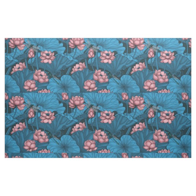 Tecido Jardim de lótus noturno (Fat Quarter)