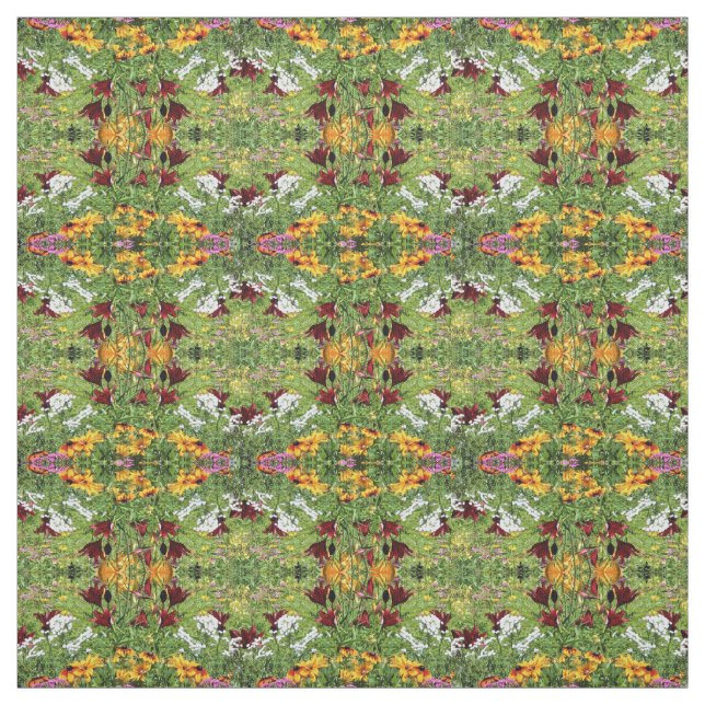 Tecido Jardim de Verão Colorido Médio 1 (Modelo)