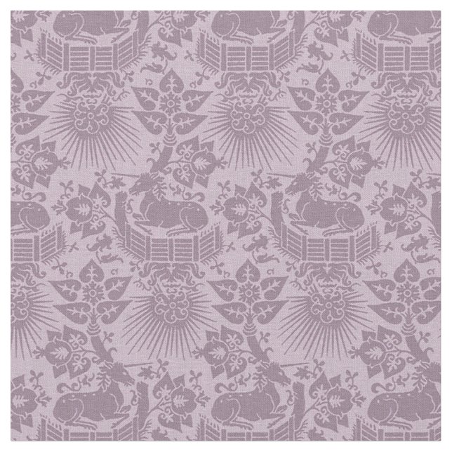 Tecido Jardim do Unicórnio Renascentista Doll-Scale, Mauv (Detalhe)