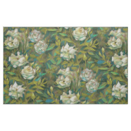 Tecido "Jardim Rosa", design floral retrô, horta e açougu