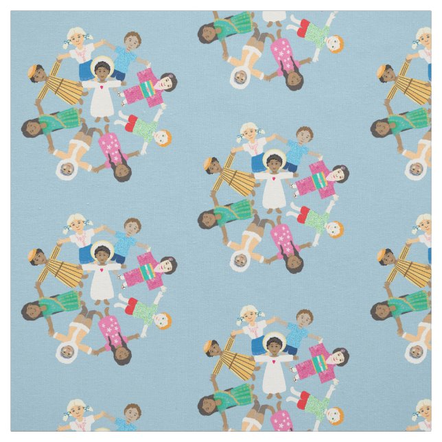 Tecido Jesus ama as crianças pequenas (Modelo)