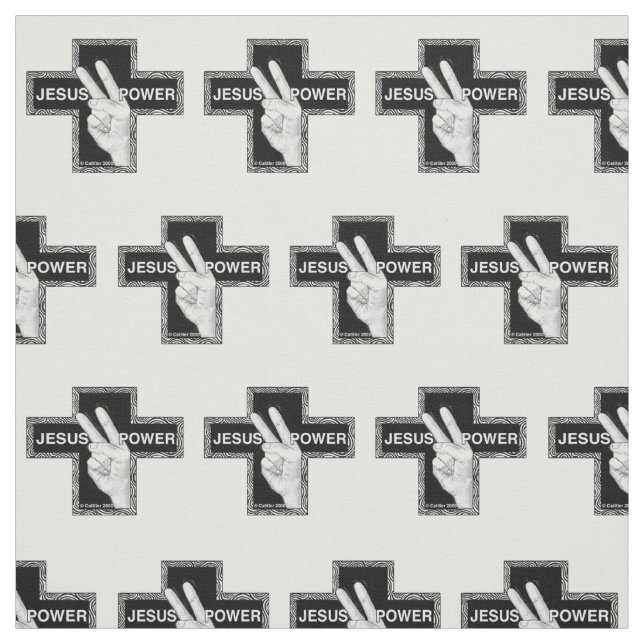 Tecido Jesus Power Christian Cross (Amostra)