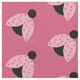 Tecido Joaninhas cor-de-rosa