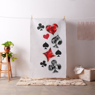 Tecido Jogador de pôquer apostador cartas de baralho naip
