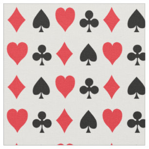 Tecido Jogando Cards Suite Hearbs Clubs Espadas Diamantes
