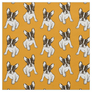 Tecido Jogo comigo design de Frenchie