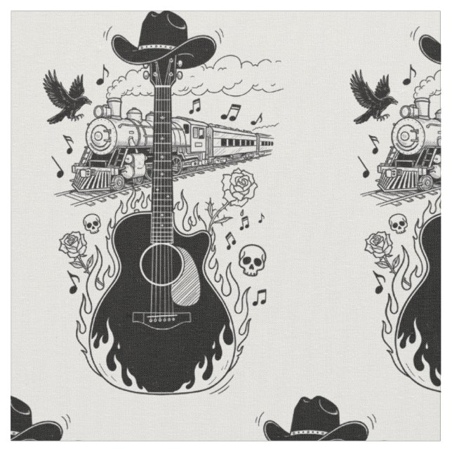 Tecido Johnny Cash (Detalhe)