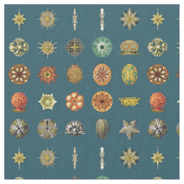 Tecido Jóias do oceano de Ernst Haeckel (Detalhe)