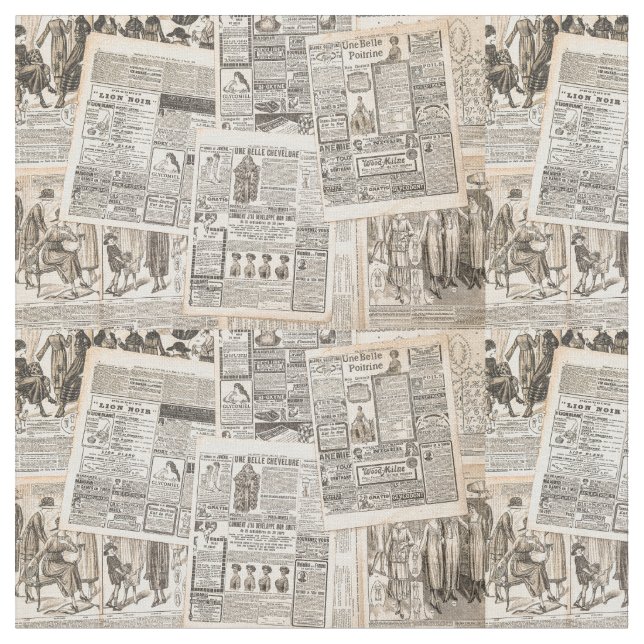 Tecido jornal antigo (Detalhe)