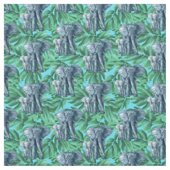 Tecido Jungle Safari Elephants (Detalhe)