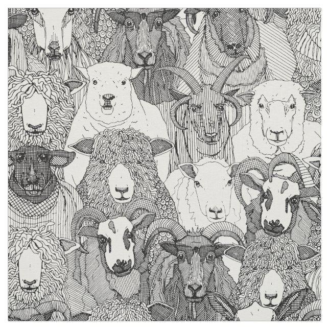 Tecido just sheep black white (Modelo)