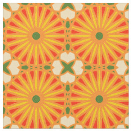 Tecido Kaleidoscope Roda Padrão P Verde Amarelo