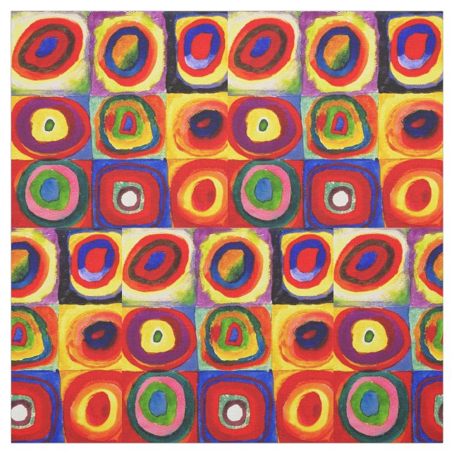 Tecido Kandinsky Farbstudie Quadrate Esquadra Círculos de (Modelo)