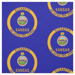 Tecido Kansas a bandeira personalizada estado do girassol