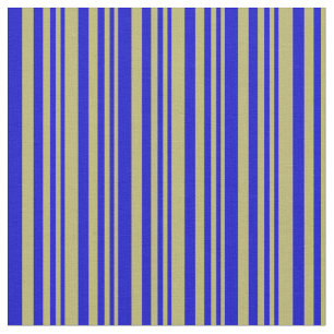 Tecido Khaki Escuro e Padrão Azul Vinculado/Striped