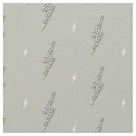 Tecido Khaki green lighting thunderbolt electric simple