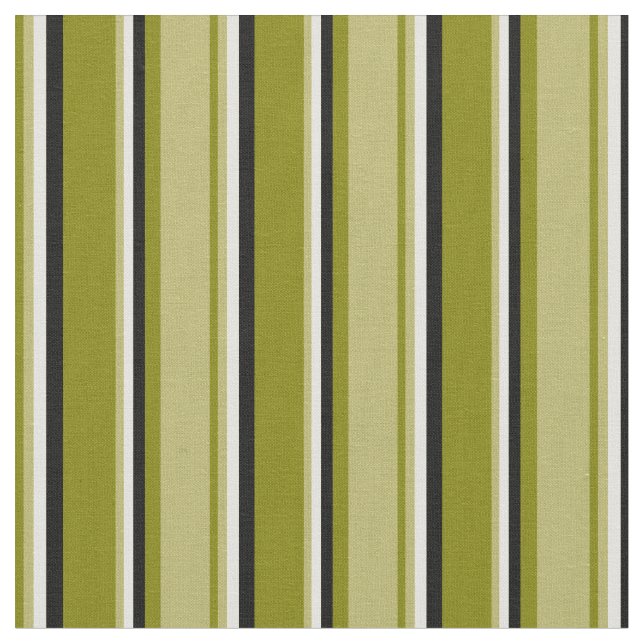 Tecido Khaki verde, escuro, amarelo claro e linhas pretas (Detalhe)