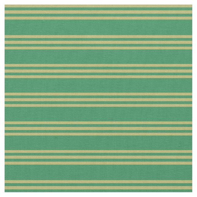 Tecido Khaki Verde-Escuro-do-Mar e Padrão Striped/Links (Detalhe)
