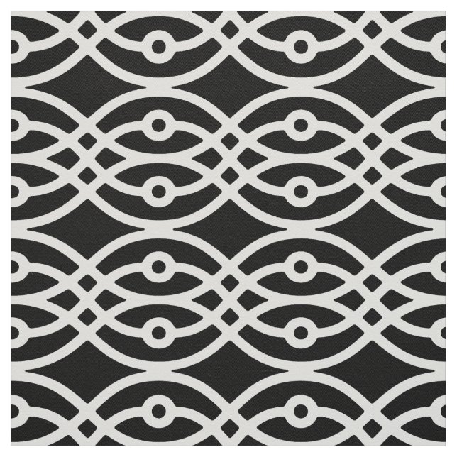 Tecido Kimono impressão, branco em preto (Modelo)