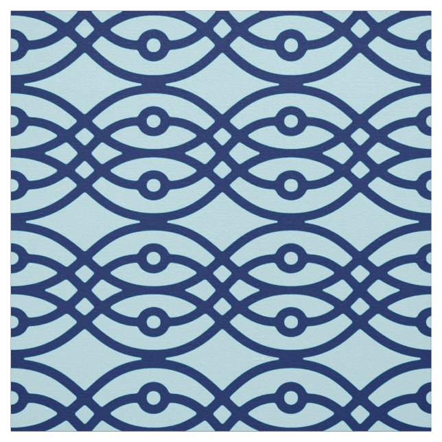 Tecido Kimono impressão, marinho e azul claro (Modelo)